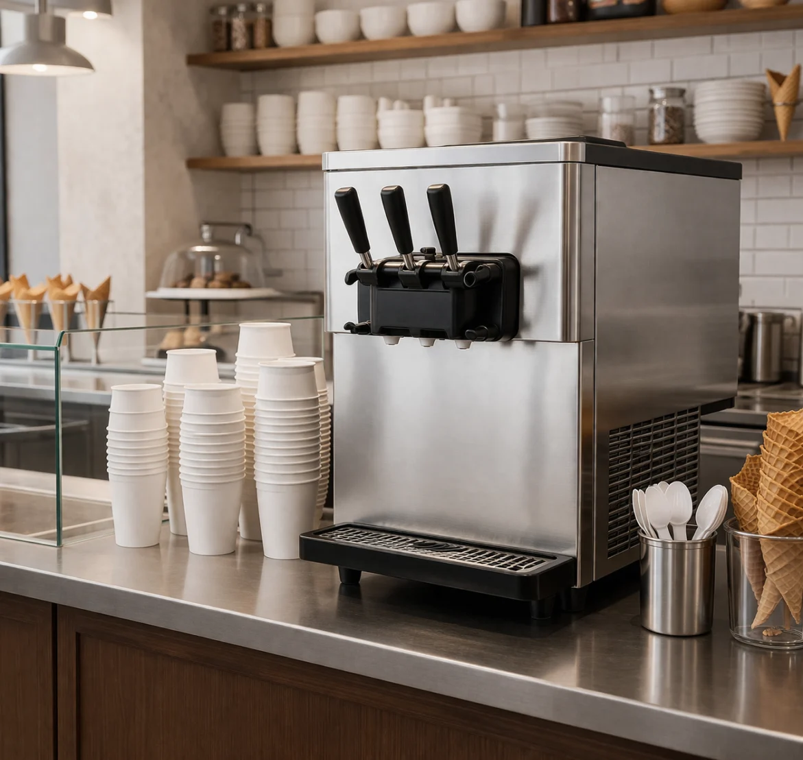 Soft serve rentals in Brooklyn for dessert shops, pop-ups, cafes, and events