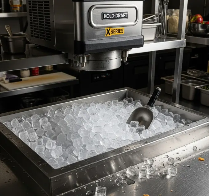 Kold Draft ice machine bin for Hoboken rental customers