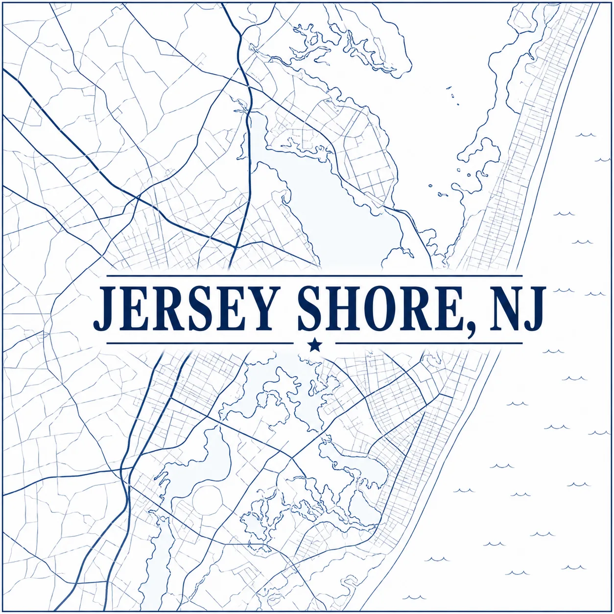 Jersey Shore service area map for ice machine rentals