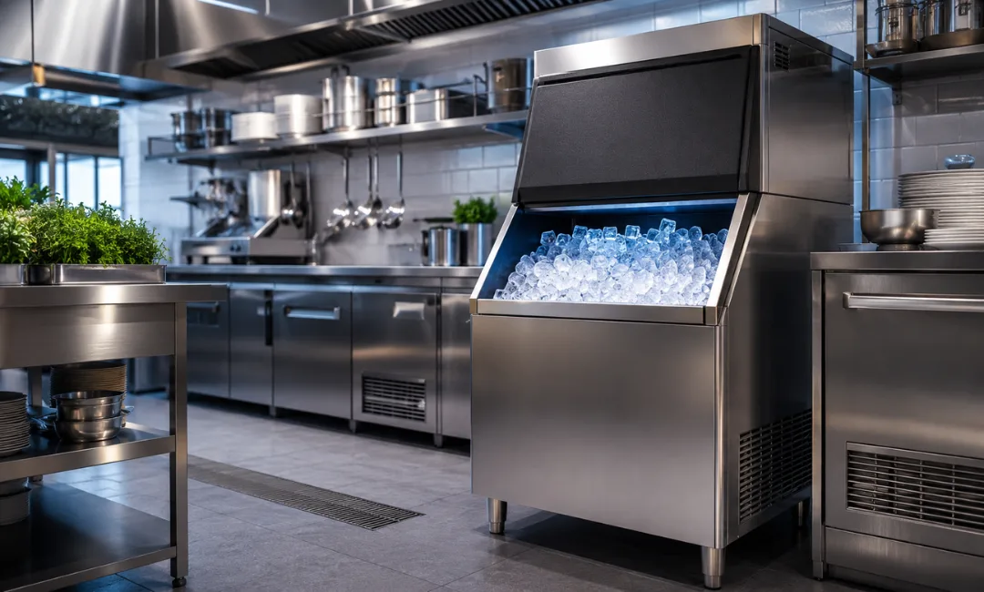Commercial ice machine for restaurant foodservice