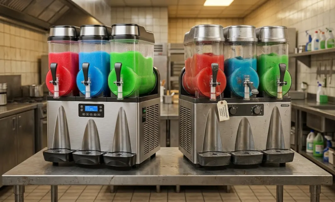 new vs used commercial slushie machine