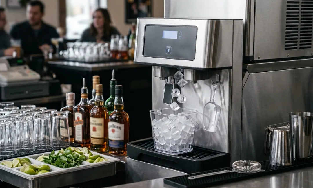 Ice machine for bar operator