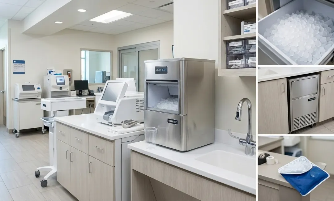 Ice machine for hospitals