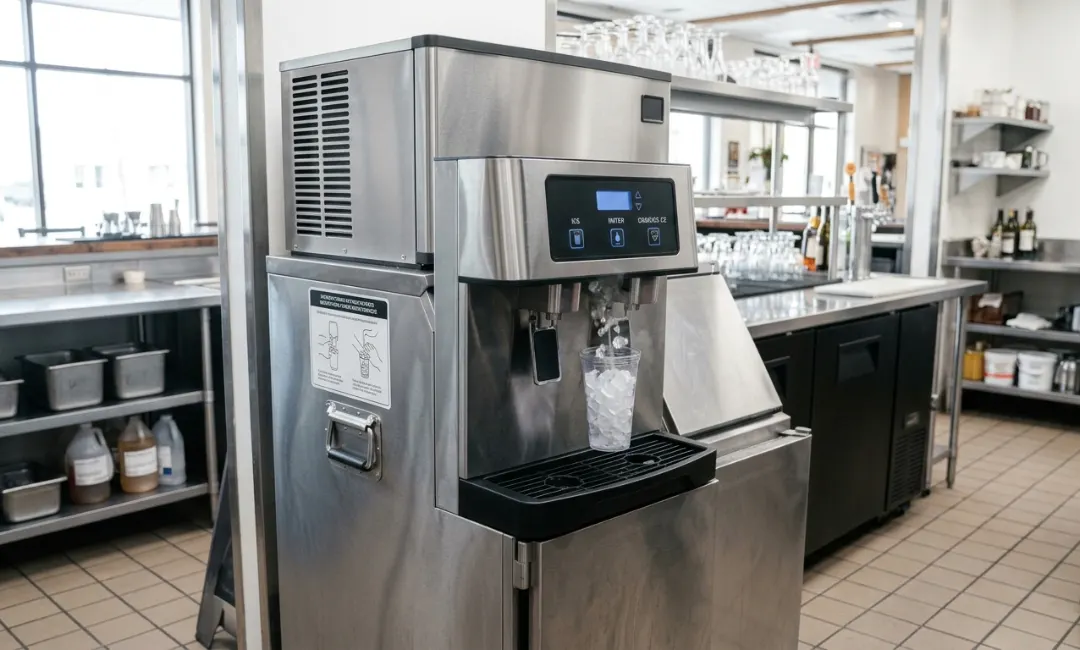 Nugget ice dispensers