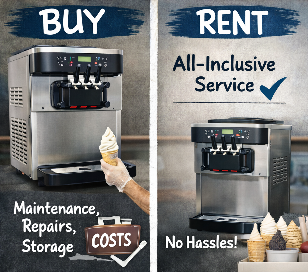 Buying vs Renting soft serve ice cream machine