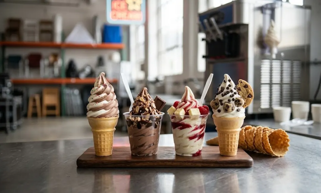 Commercial soft serve ice cream machine