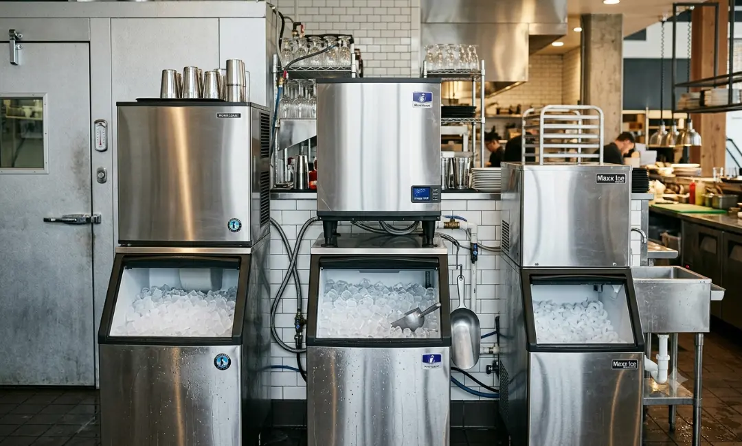 Commercial ice maker for a restaurant
