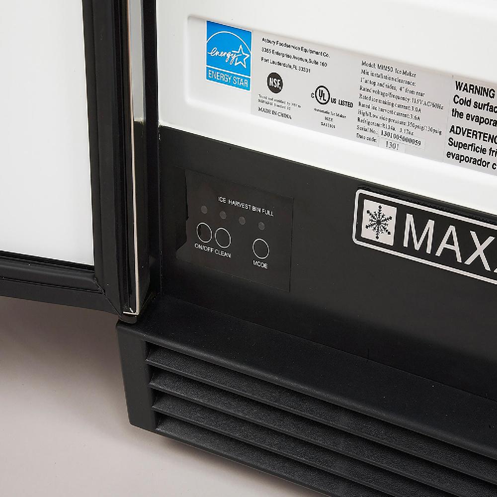 Maxx Ice MIM50P Air cooled 65 lbs/day ice maker